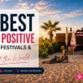 Cap d'Agde beach at sunrise with beach bar and bronze statue featured in a guide to the best body positive places, festivals and events around the world.